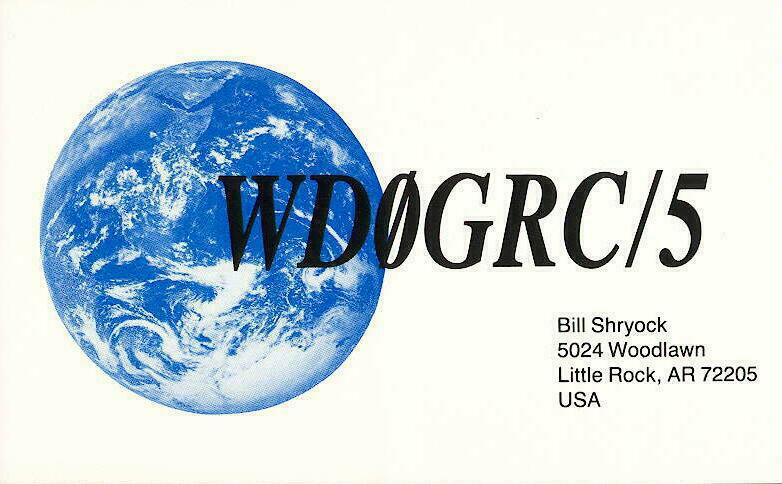 This is my first QSL Card after I came back to Arkansas